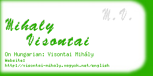 mihaly visontai business card
