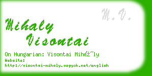 mihaly visontai business card